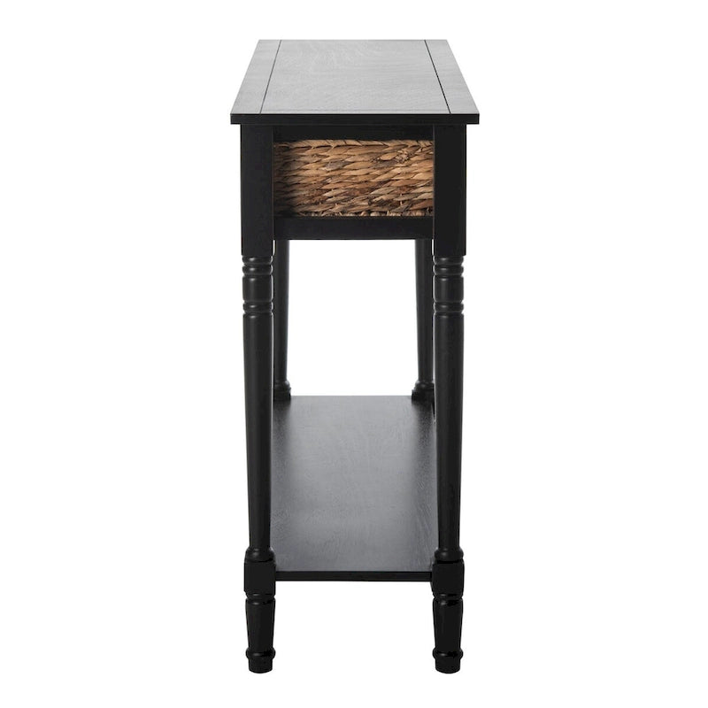 Console de rangement SAFAVIEH Evalena, noir vieilli - 44,5 x 13,4 x 31,5 cm (L x P x H)