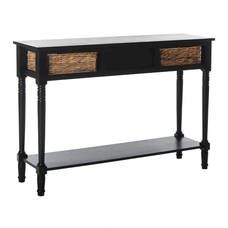 Console de rangement SAFAVIEH Evalena, noir vieilli - 44,5 x 13,4 x 31,5 cm (L x P x H)