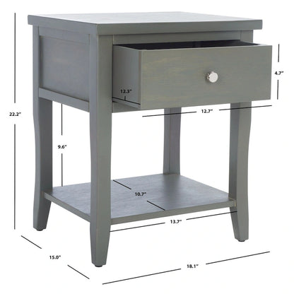 Table de chevet SAFAVIEH Martina avec tiroir de rangement (entièrement assemblée) - 46 x 38 x 56 cm - 46 x 38 x 56 cm