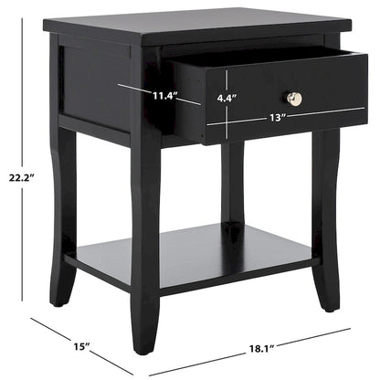Table de chevet SAFAVIEH Martina avec tiroir de rangement (entièrement assemblée) - 46 x 38 x 56 cm - 46 x 38 x 56 cm