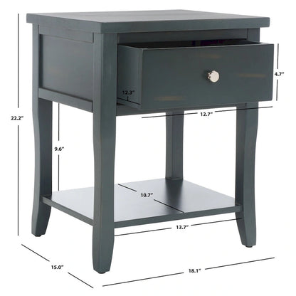 Table de chevet SAFAVIEH Martina avec tiroir de rangement (entièrement assemblée) - 46 x 38 x 56 cm - 46 x 38 x 56 cm