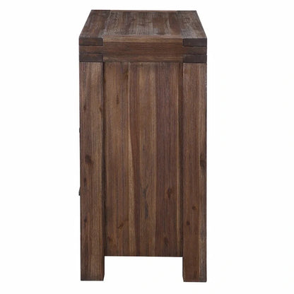 Lit coffre avec pied de lit en bois massif Carbon Loft Melbury, couleur brique