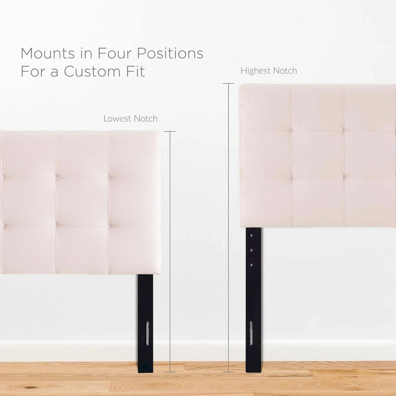 Tête de lit capitonnée en velours Copper Grove Worishofen (taille standard)