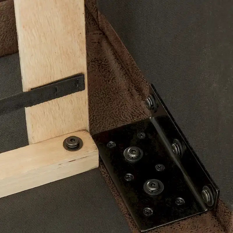 Chaise longue Basingstoke Brown en microfibre, taille simple, par iNSPIRE Q Modern