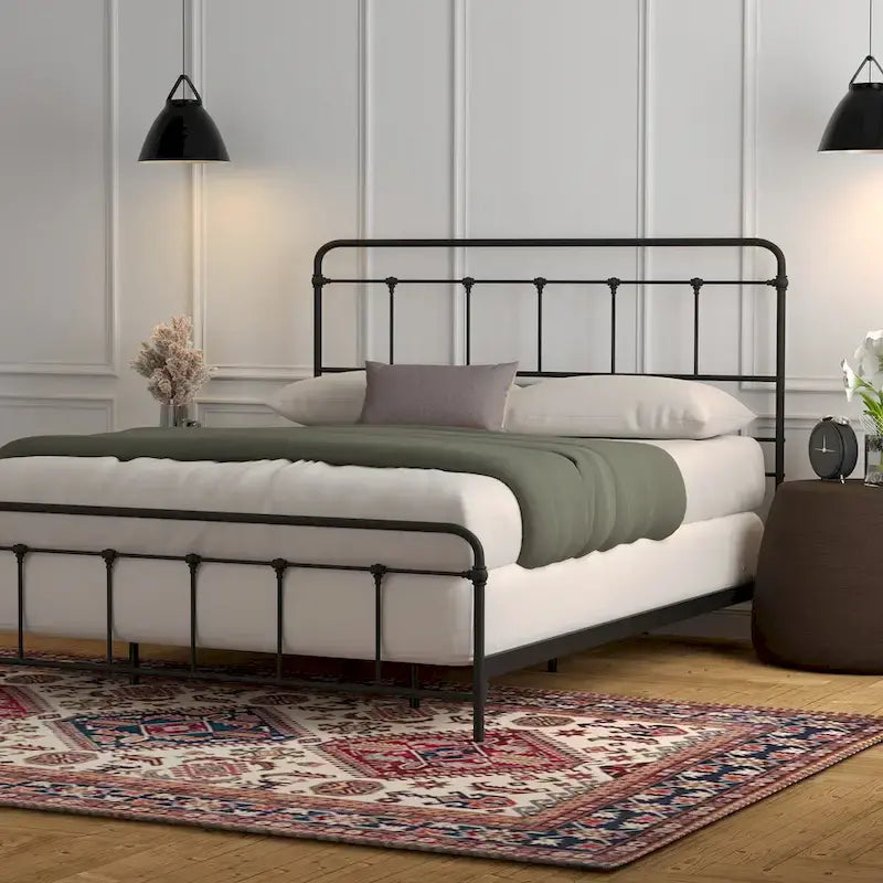 Kotter Home Modern Industrial Cordova Metal Bed Frame
