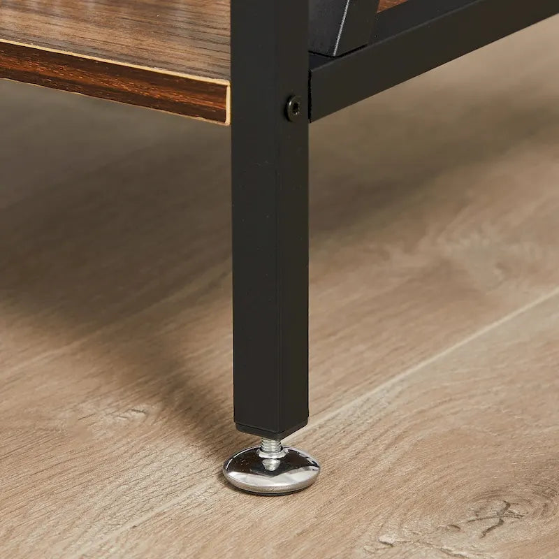 Table de chevet Javlergo à 1 tiroir avec station de recharge et étagère de rangement