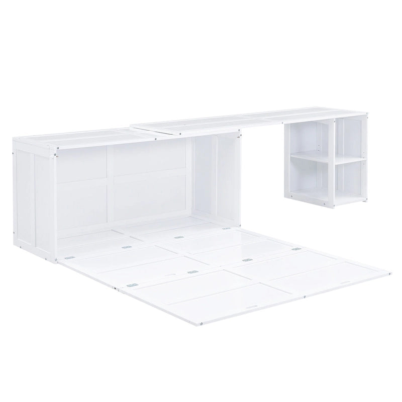 Lit escamotable Queen Size avec bureau pivotant