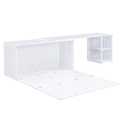 Lit escamotable Queen Size avec bureau pivotant