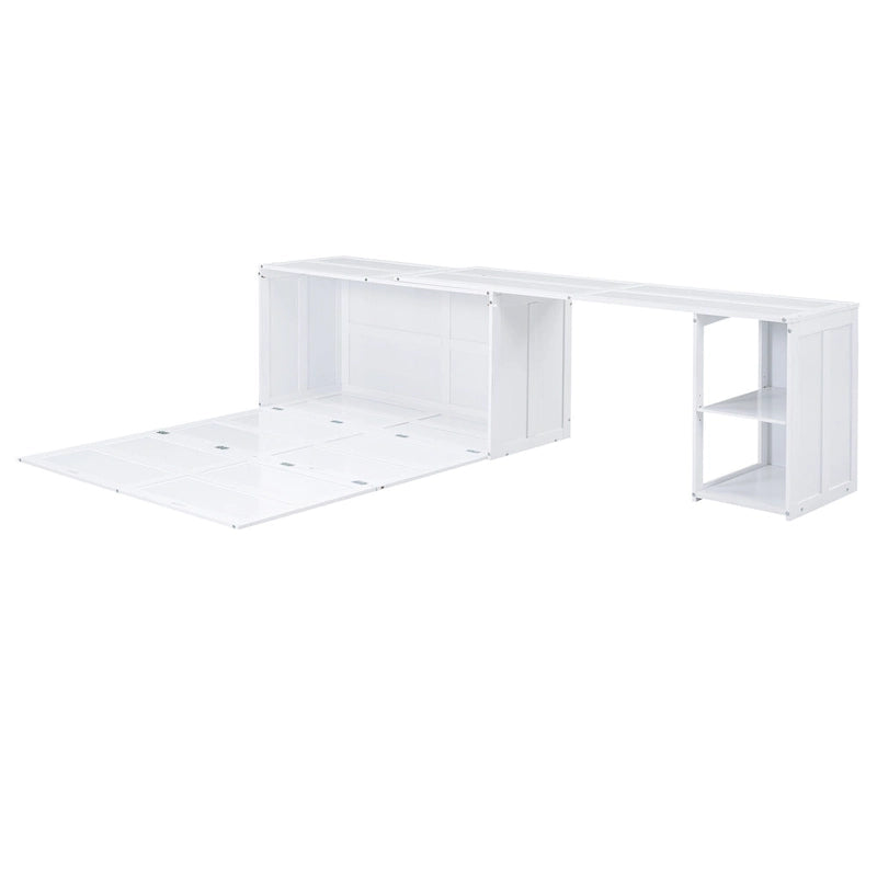 Lit escamotable Queen Size avec bureau pivotant