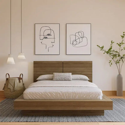 Lit plateforme Napa avec tête de lit