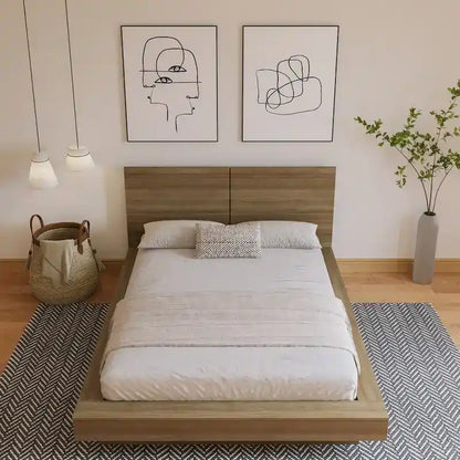 Lit plateforme Napa avec tête de lit