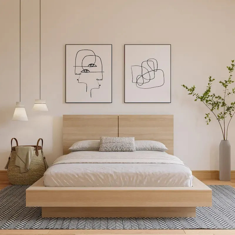 Lit plateforme Napa avec tête de lit