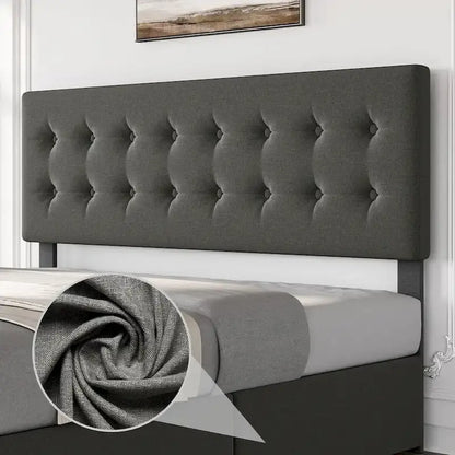 Cadre de lit avec 4 tiroirs de rangement et tête de lit