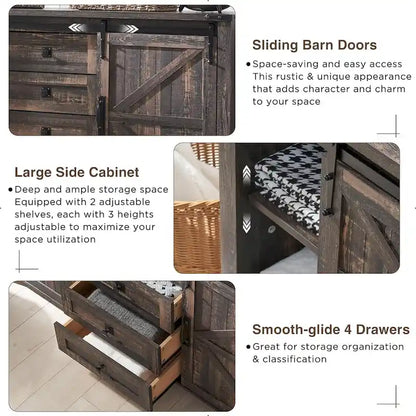 Commode de style campagnard, commode à tiroirs, meuble TV avec commode, commode de rangement