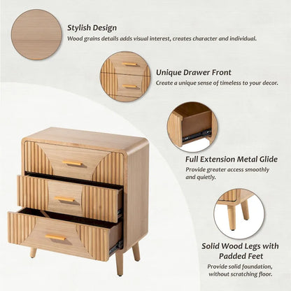 Table de chevet COZAYH style ferme, table de chevet milieu du siècle avec fabrication artisanale, style bohème et rustique, bois naturel