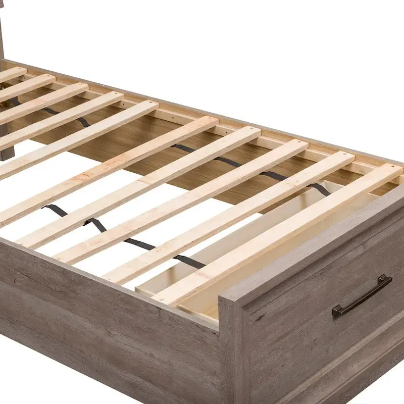 Lit de rangement Horizons Graystone pleine grandeur