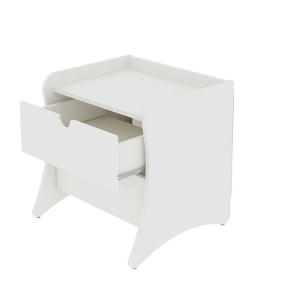 Table de chevet Manhattan Comfort Coney de style moderne du milieu du siècle, à 2 tiroirs