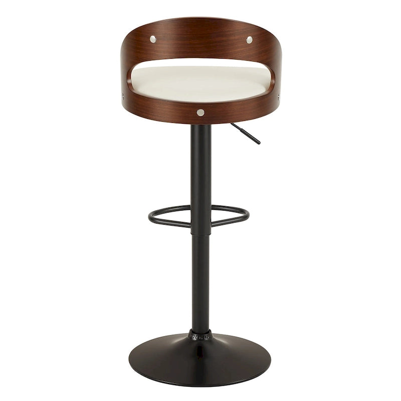 Ensemble de 2 tabourets de bar Javlergo, chaise de bar de cuisine pivotante et réglable moderne avec repose-pieds