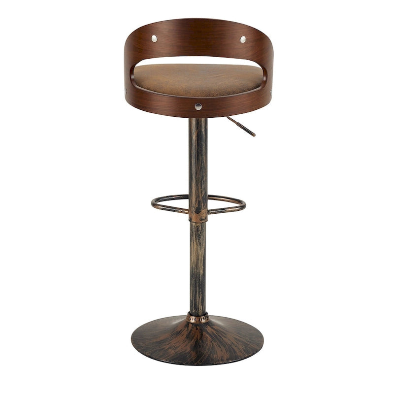 Ensemble de 2 tabourets de bar Javlergo, chaise de bar de cuisine pivotante et réglable moderne avec repose-pieds