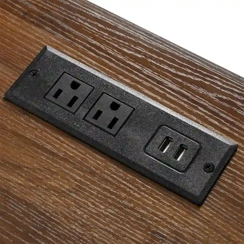 Îlot de cuisine avec prise électrique et plateau rabattable par Harper&amp;Bright Designs