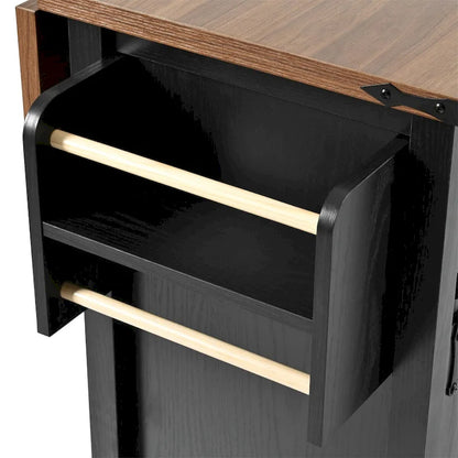 Îlot de cuisine avec prise électrique et plateau rabattable par Harper&amp;Bright Designs