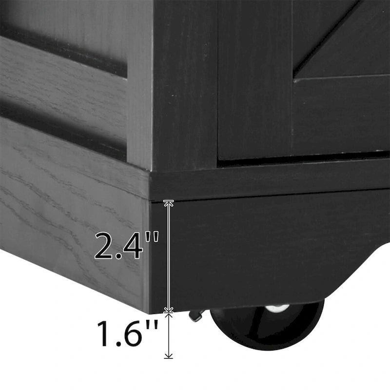 Îlot de cuisine avec prise électrique et plateau rabattable par Harper&amp;Bright Designs