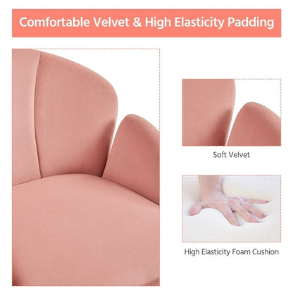 Chaise de bureau pivotante et roulante moderne Yaheetech, idéale pour le maquillage et le bureau à domicile.