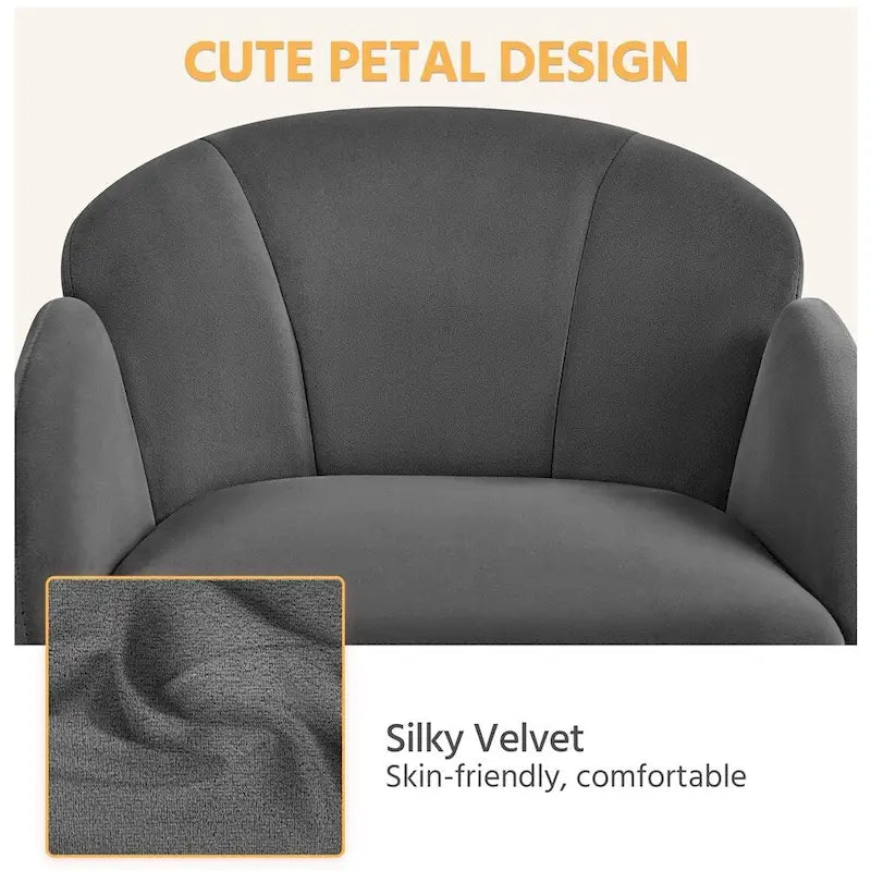 Chaise de bureau pivotante et roulante moderne Yaheetech, idéale pour le maquillage et le bureau à domicile.
