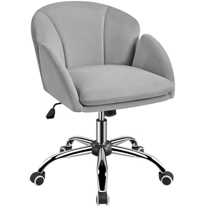 Chaise de bureau pivotante et roulante moderne Yaheetech, idéale pour le maquillage et le bureau à domicile.