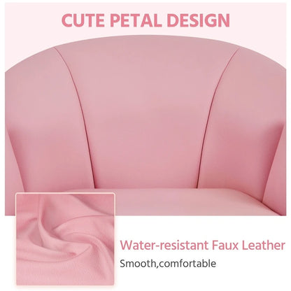 Chaise de bureau pivotante et roulante moderne Yaheetech, idéale pour le maquillage et le bureau à domicile.