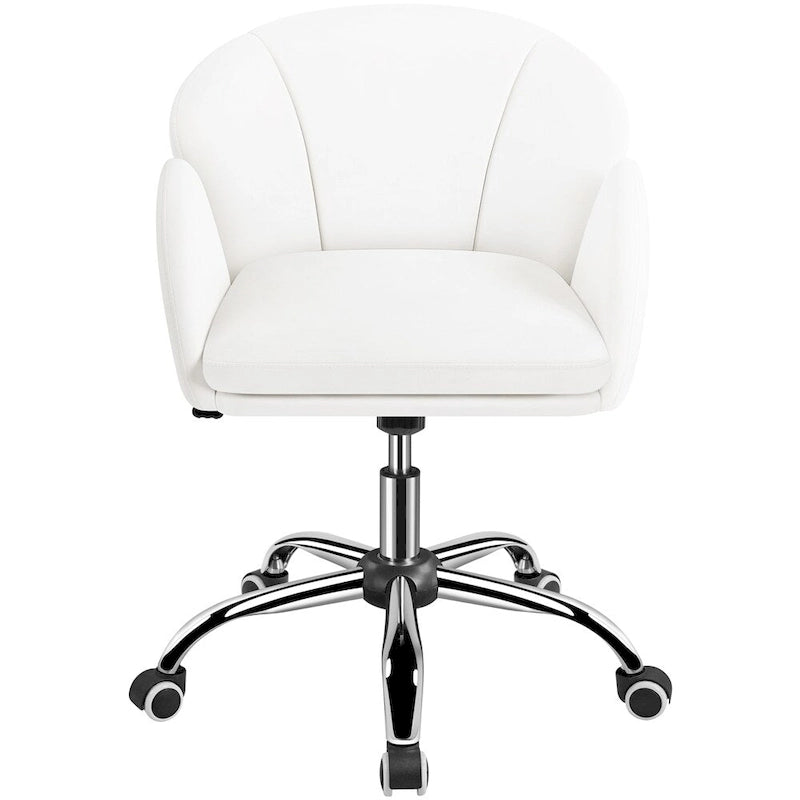 Chaise de bureau pivotante et roulante moderne Yaheetech, idéale pour le maquillage et le bureau à domicile.
