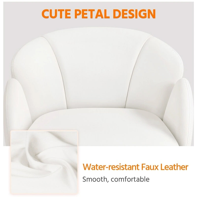 Chaise de bureau pivotante et roulante moderne Yaheetech, idéale pour le maquillage et le bureau à domicile.