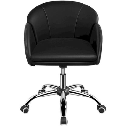 Chaise de bureau pivotante et roulante moderne Yaheetech, idéale pour le maquillage et le bureau à domicile.