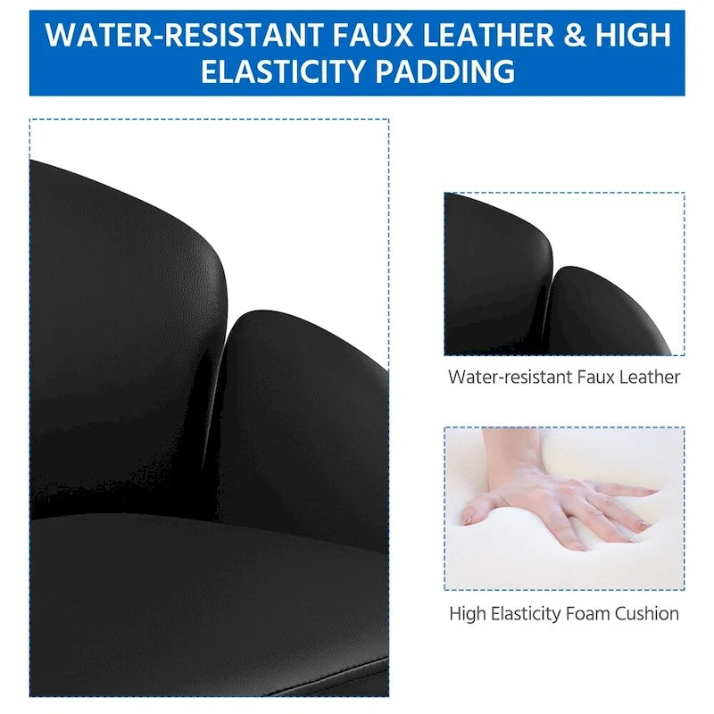 Chaise de bureau pivotante et roulante moderne Yaheetech, idéale pour le maquillage et le bureau à domicile.