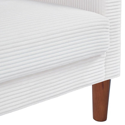 Canapé deux places en velours côtelé avec 2 coussins pour salon et chambre