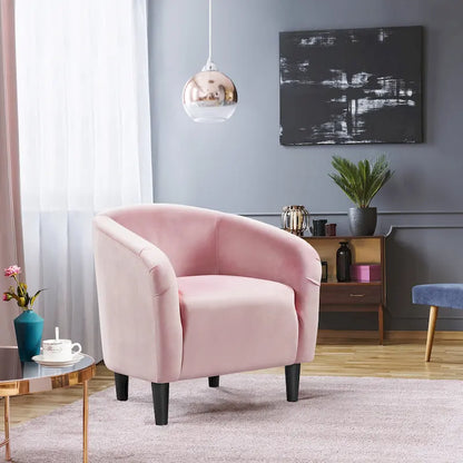 Fauteuil club Yaheetech avec accoudoirs décoratifs, style contemporain