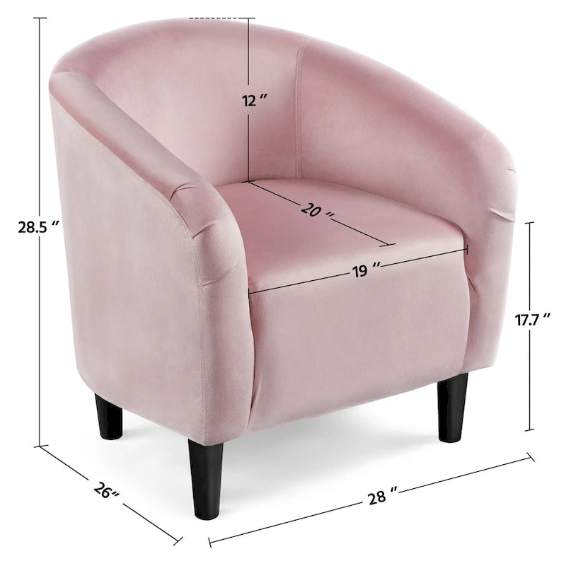 Fauteuil club Yaheetech avec accoudoirs décoratifs, style contemporain