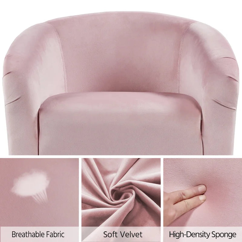 Fauteuil club Yaheetech avec accoudoirs décoratifs, style contemporain