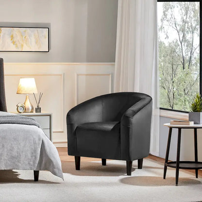 Fauteuil club Yaheetech avec accoudoirs décoratifs, style contemporain