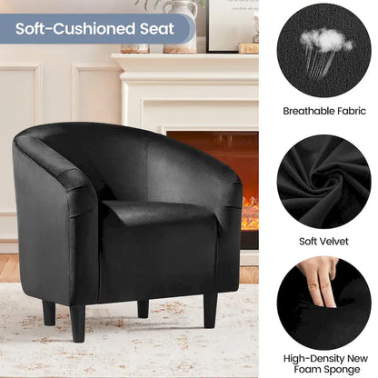 Fauteuil club Yaheetech avec accoudoirs décoratifs, style contemporain