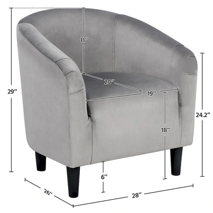 Fauteuil club Yaheetech avec accoudoirs décoratifs, style contemporain