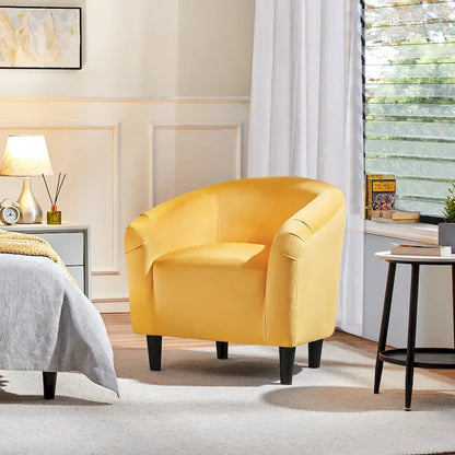 Fauteuil club Yaheetech avec accoudoirs décoratifs, style contemporain