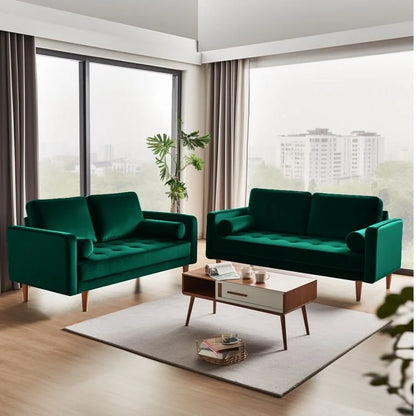 Ensemble de salon William 2 pièces en velours