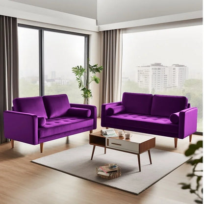 Ensemble de salon William 2 pièces en velours