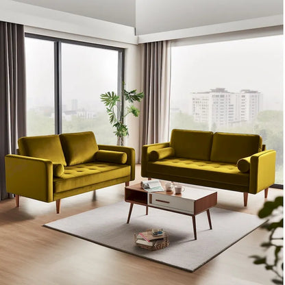 Ensemble de salon William 2 pièces en velours
