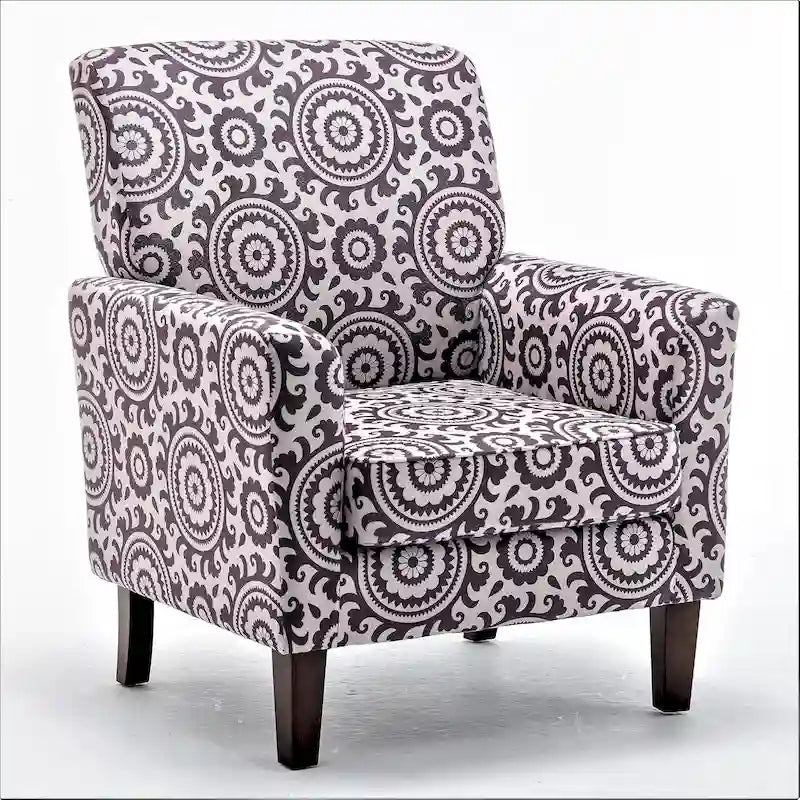 Fauteuil d'appoint moderne avec structure en bois de bouleau et revêtement en microfibre
