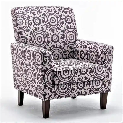 Fauteuil d'appoint moderne avec structure en bois de bouleau et revêtement en microfibre
