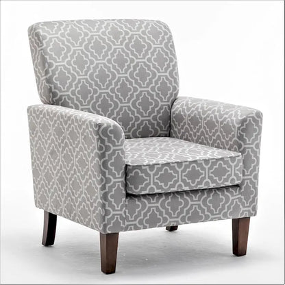 Fauteuil d'appoint moderne avec structure en bois de bouleau et revêtement en microfibre