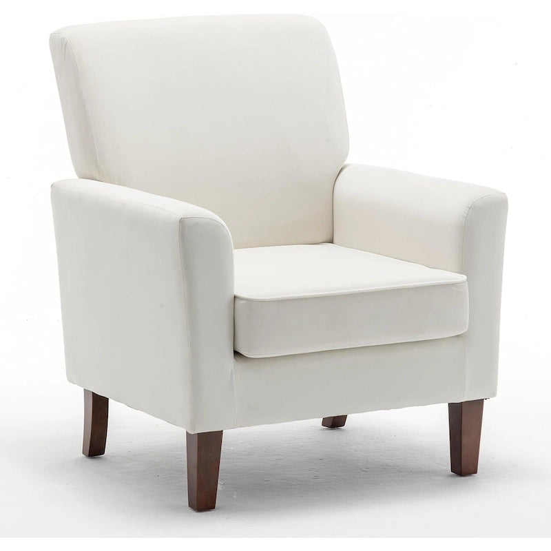 Fauteuil d'appoint moderne avec structure en bois de bouleau et revêtement en microfibre