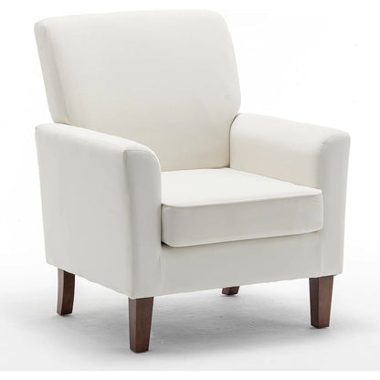 Fauteuil d'appoint moderne avec structure en bois de bouleau et revêtement en microfibre